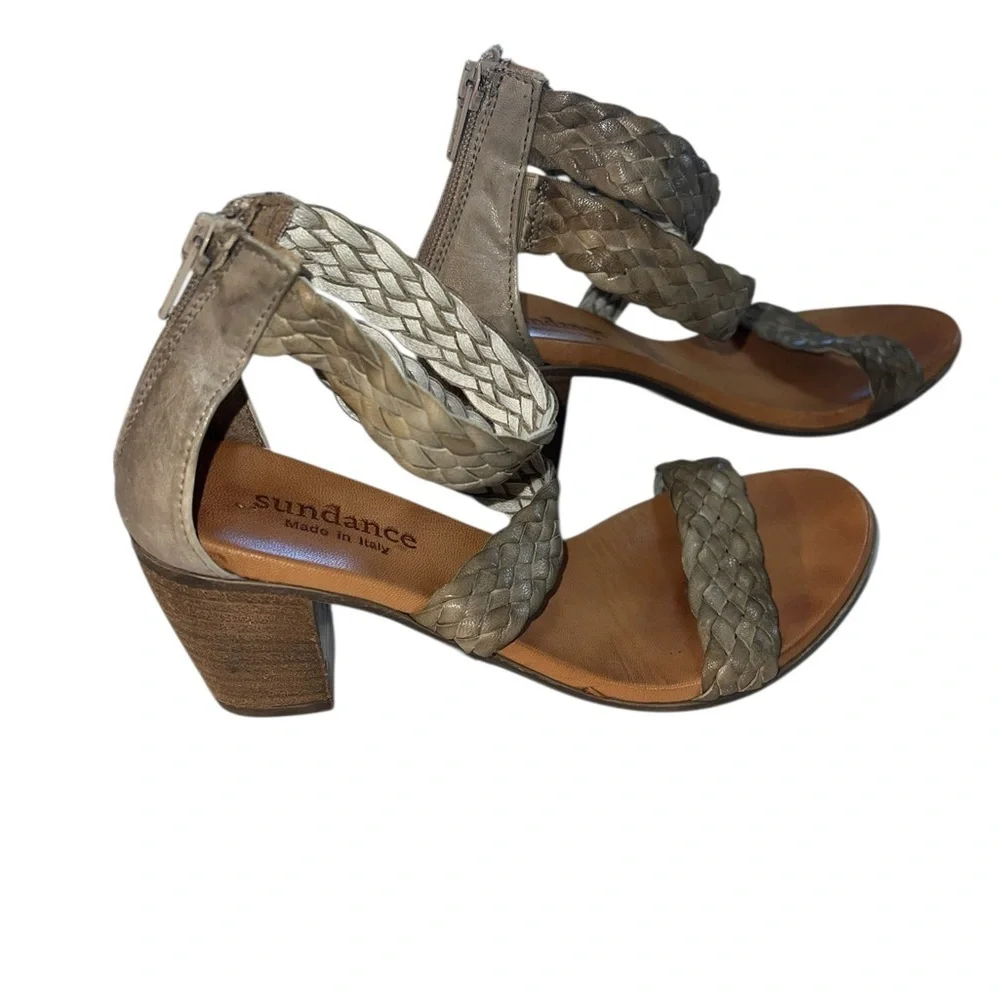 Sundance Italian leather Braided Sandals